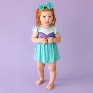 Posh Peanut little mermaid twirl bodysuit dress